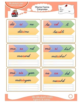 Çocuklar İçin z sesi Çalışma Sayfaları 